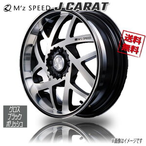 M'z SPEED J-CARAT GLASS BLACK/POLISH 17C` 4H100 6.5J+38 1{ 60 Ɣ4{wő
