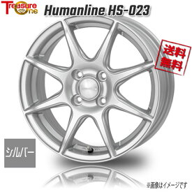 トレジャーワンカンパニー ヒューマンライン HS-023 シルバー 12インチ 4H100 3.5J+43 1本 67.1 業販4本購入で送料無料 軽トラ 軽バン N-VAN