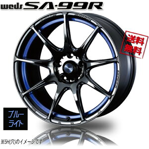 ホイール新品 4本セット WEDS Sport SA-99R BLC2 ウェッズスポーツ 17インチ 4H100 6.5J+50 φ65 業販4本購入で送料無料 フィット フリード マーチ ノート S660 Rr 保証書付 軽量