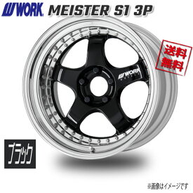WORK MEISTER　S1　3P　ブラック 19インチ 5H114.3 13J-26 1本 73.3 送料無料