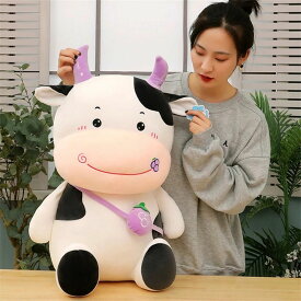 ぬいぐるみ 牛 抱き枕 添い寝 かわいい にゅうぎゅう ふわふわ インテリア 子供 おもちゃ 動物 可愛い 彼女に ふわふわで癒される 柔らか もちもち 置物 店飾り プレゼント 贈り物 小学生 癒しグッズ 抱きまくら 出産祝い 記念日 ギフト 誕生日 クリスマス お祝い