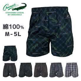 【26H限定20%OFFクーポン 10日0時~】Crocodile クロコダイル トランクス M L LL 3L 4L 5L 下着 アンダーウェア インナー メンズ 男性用 大きいサイズ 前開き 綿100% コットン100% サイドスリット 敬老の日 ギフト プレゼント 贈り物
