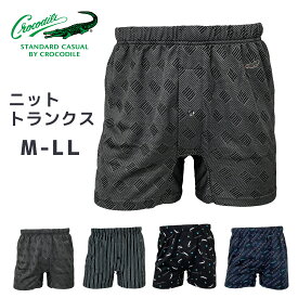 Crocodile クロコダイル トランクス M L LL 下着 アンダーウェア インナー メンズ 男性用 前開き ニット ゆったり レーヨン 敬老の日 ギフト プレゼント 贈り物