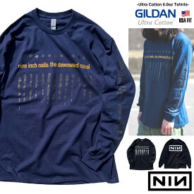 NINE INCH NAILS 「THE DOWNWARD SPIRAL 」「ナインインチネイルズ」 「ザ ダウンワードスパイラル」ロンT　長袖Tシャツ　バンド Tシャツ USA企画【GILDAN Ultra Cotton 6.0 oz】American fit