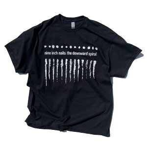 NINE INCH NAILS �uTHE DOWNWARD SPIRAL �v�u�i�C���C���`�l�C���Y�v �u�U �_�E�����[�h�X�p�C�����v�o���h T�V���c USA���yGILDAN Ultra Cotton 6.0 oz�zAmerican fit