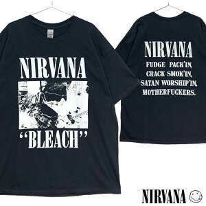 NIRVANA �j�����@�[�i �uBLEACH�v T�V���c�yGILDAN�z//�@KURT COBAIN�@�J�[�g�R�o�[���@���b�NT�V���c�@�o���hT�V���c�@//