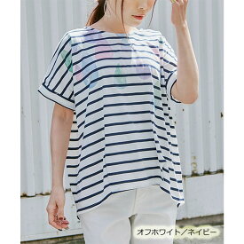 【アウトレット】水彩イラストプリント-しずく- タックデザイン半袖Tシャツ