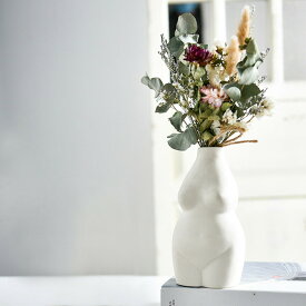 花瓶 ボディ型 おしゃれ 陶器 フラワーベース 一輪挿し ボディアート 雑貨 オブジェ かわいい 可愛い 韓国スタイル 北欧 インテリア 置物 アンティーク 白 かびん 花びん シンプル