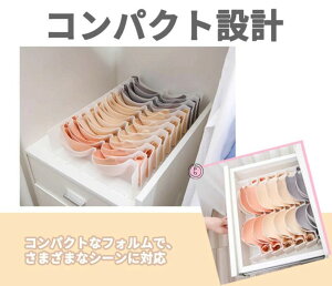 下着 収納 ブラジャー 収納 6点セット 引出し収納 下着 ブラジャー 衣類 アンダーウェア 引出し 便利 ブラジャー分類 便利収納 簡単収納 ブラの型崩れ防止 シンプル おしゃれ ブラケース ホ