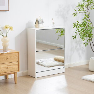 【鏡タイプ】下駄箱2段3段 シューズラック 玄関収納 ひとり暮らし スリムタイプ 靴収納ラック 靴収納棚 シューズボックス 超薄型 ミラー 全身鏡 姿見 くつ箱 靴入れ 収納ラック エントラン