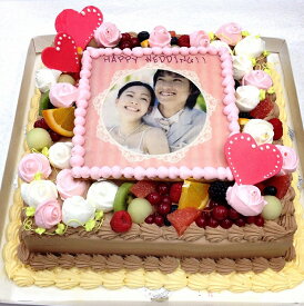 パーティーケーキ　写真ケーキ　大きいケーキ　バースデーケーキ　お誕生日　パーティー　記念日　サプライズ　生チョコレート　12号