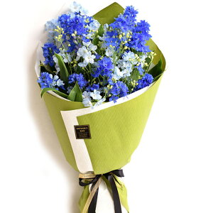 デルフィニウム花束花誕生日結婚祝いお礼歓送迎『delfino-デルフィーノ』ブルー青デルフィニウムの花束送料無料誕生日