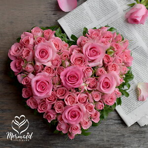 ハートアレンジ♪【送料無料】【ラッピング・メッセージカード無料】結婚記念日・結婚祝い・プロポーズに【楽ギフ_メッセ】【楽ギフ_メッセ入力】【同梱不可商品】