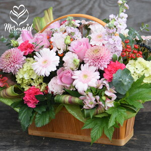 花ギフト花誕生日結婚記念日「ゴージャスアレンジ」フレッシュバスケット開店祝いオーダーメイドプレゼント送別退職お見舞いアレンジフラワーギフト【送料無料】クリスマスお歳暮お正月花