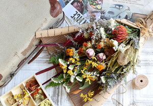 玄関花誕生日結婚祝いお礼歓送迎ドライフラワーリーススワッグ『おまかせスワッグ』生花楽天ランキング1位