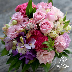 花誕生日結婚祝いお礼歓送迎『ラ・セゾン』結婚記念日結婚祝い送別歓迎退職祝いお見舞いおまかせアレンジ送料無料誕生花母誕生日クール便