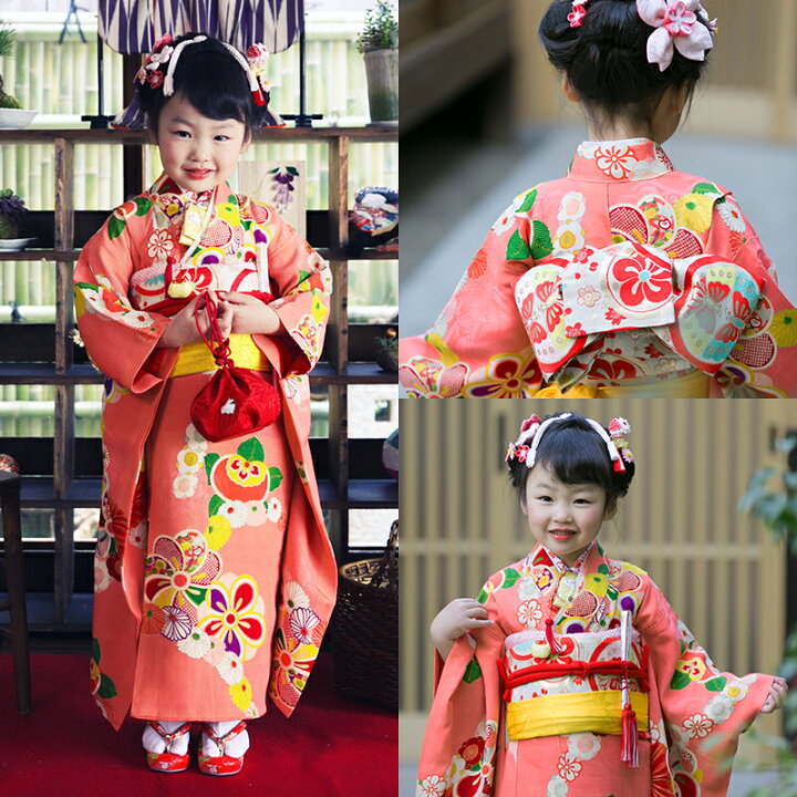 人気絶頂 七五三 中古着物 女の子 四つ身 U 66 M Artpassions Ch
