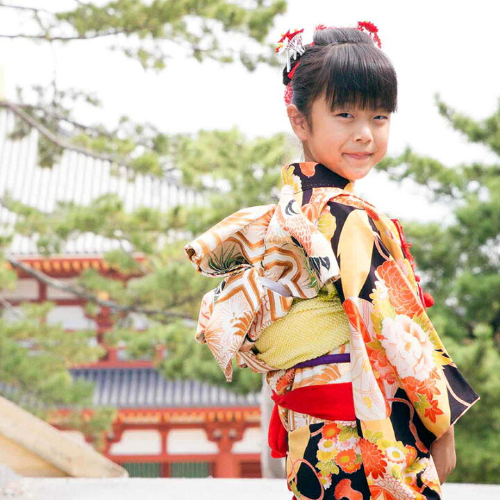 楽天市場】七五三 着物 レンタル 7歳 フルセット アンティーク 正絹 
