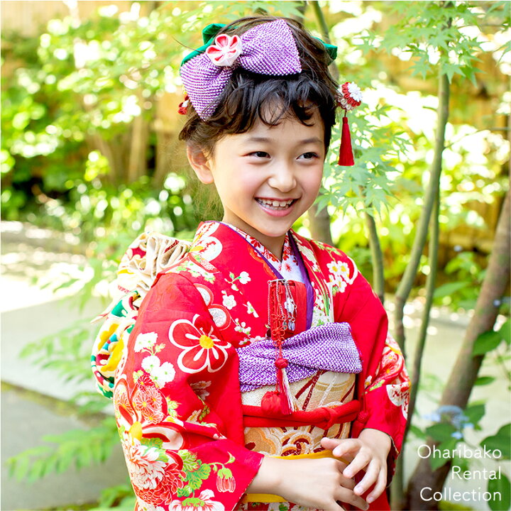 楽天市場】七五三 着物 レンタル 7歳 フルセット アンティーク 正絹 
