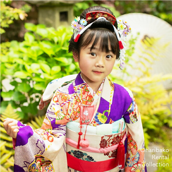 楽天市場】七五三 着物 レンタル 7歳 フルセット アンティーク 正絹 