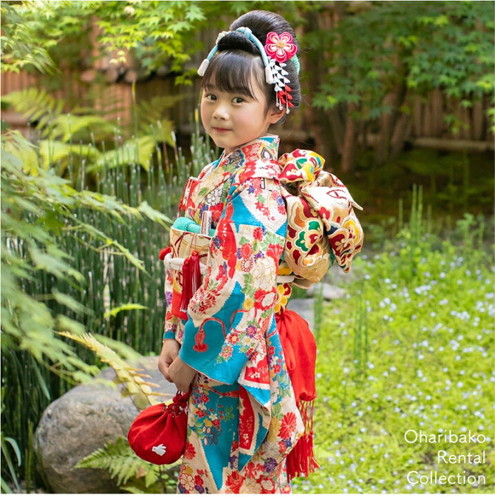 楽天市場】七五三 着物 レンタル 7歳 フルセット アンティーク 正絹  