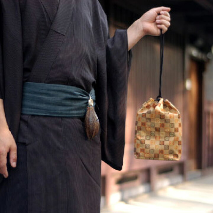 楽天市場 名物裂の男持ち巾着 かんざし 小間物 おはりばこ