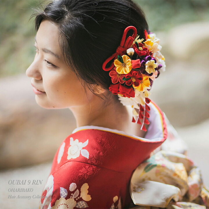 楽天市場 桜梅九輪 ハレの日髪飾り 成人式 髪飾り 浴衣 袴 振り袖 かんざし クリップ つまみ細工 正絹 ブライダル 結婚式 花かんざし 京都 職人 手作り 卒業式 和装 かんざし 小間物 おはりばこ