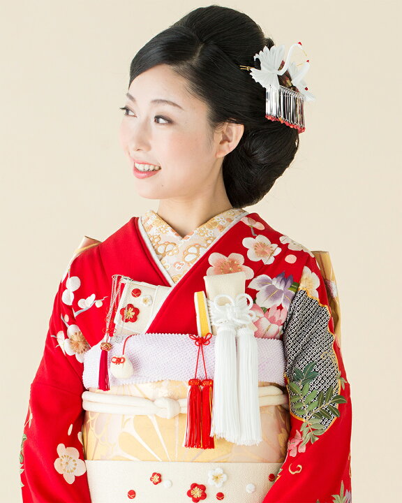 楽天市場】夫婦鶴 珊瑚ビラかんざし【ブライダル】【花嫁】【和婚 