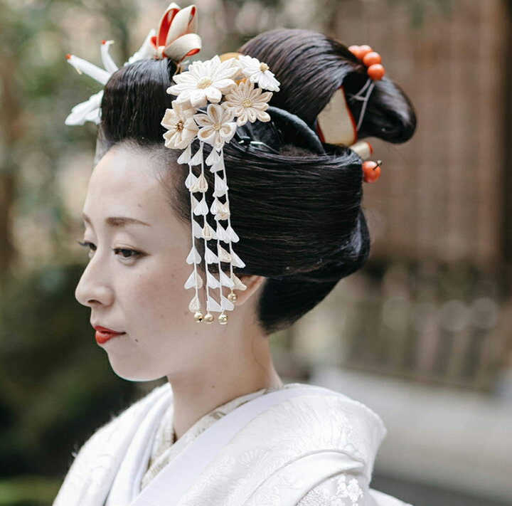 楽天市場】金ちらし花束かんざし【桐箱付】 ブライダル 花嫁 和婚  