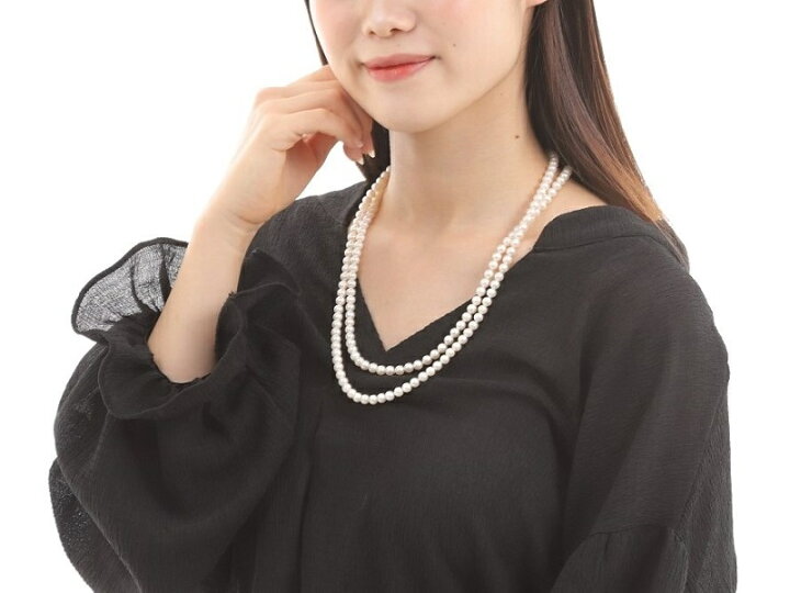 楽天市場】アコヤ真珠 ロング ネックレス 6.0-6.5mm 120cm ホワイト