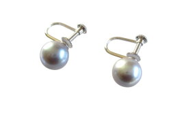 アコヤ真珠 イヤリング K14WG ホワイトゴールド 7.0-7.5mm グレー あこや 本真珠 真珠 あこや真珠 パール ギフト プレゼント フォーマル カジュアル 冠婚葬祭 結婚式 卒業式 入学式