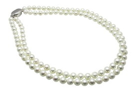 アコヤ真珠 二連 ネックレス 7.5-8.0mm ホワイト あこや 本真珠 真珠 あこや真珠 パール ギフト プレゼント フォーマル カジュアル 冠婚葬祭 結婚式 卒業式 入学式