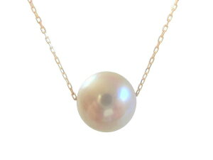 アコヤ真珠 スルー ペンダント ネックレス K18YG イエローゴールド 8.0-8.5mm ホワイトピンク あこや 本真珠 真珠 あこや真珠 パール ギフト プレゼント フォーマル カジュアル
