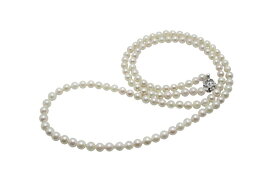 アコヤ真珠 セミ ロング ネックレス 6.5-7.0mm 80cm ホワイト あこや 本真珠 真珠 あこや真珠 パール ロングネックレス ギフト プレゼント フォーマル カジュアル 冠婚葬祭 結婚式 卒業式 入学式