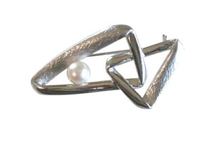 アコヤ真珠 ブローチ 317 SV シルバー 7.0-7.5mm ホワイト あこや 本真珠 真珠 あこや真珠 パール ギフト プレゼント フォーマル カジュアル