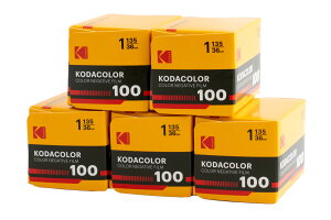 Eastman Kodak �J���[�l�K�t�B���� Kodacolor 100 35mm 36���B 5�{�Z�b�g