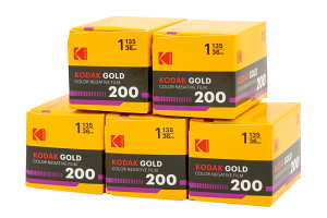 Kodak �J���[�l�K�t�B���� GOLD 200 35mm 36���B 5�{�Z�b�g