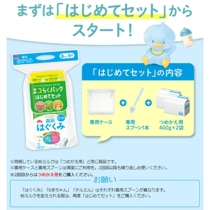 楽天市場】【6箱セット】森永 はぐくみ エコらくパック つめかえ用  
