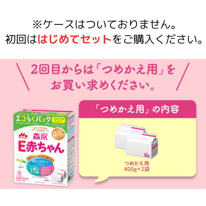 楽天市場】森永 E赤ちゃん エコらくパック はじめてセット｜粉ミルク 