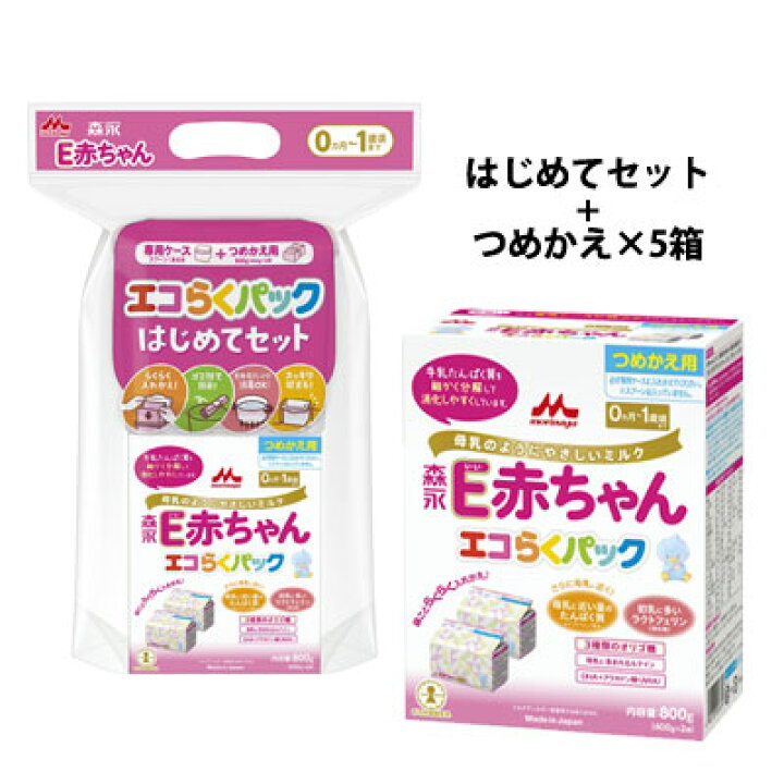 楽天市場】【送料無料】森永 E赤ちゃん エコらくパック はじめてセット 