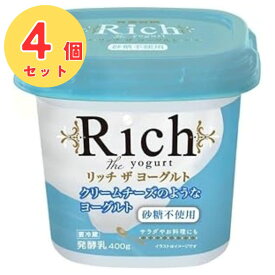 【1ケース4個】 Rich the yogurt（リッチザヨーグルト）砂糖不使用 ｜共進牧場｜【要冷蔵】【送料無料】※別途送料：北海道・沖縄770円、離島等一部地域は実送料が必要
