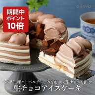 【P10倍 マラソン期間中】クリスマス オハヨー乳業 生チョコ アイス デコレーション [3層仕立て 6号 17cm…
