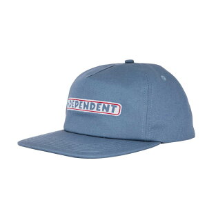 �y INDEPENDENT / BAR LOGO SNAPBACK / SLATE BLUE �z �C���f�B�y���f���g �C���f�B �X�q �L���b�v �X�i�b�v�o�b�N �X���[�g �u���[ �� ������ ���ԐF �X�P�{�[ �X�P�[�g�{�[�h