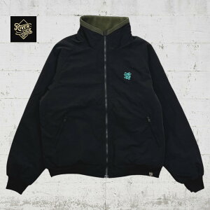 �y RIVER SIDE CULTURE / FLEECE LINING TRACKER JACKET / BLACK × KHAKI �z���o�[�T�C�h�J���`���[ �W���P�b�g �A�E�^�[ �u���]�� �i�C���� �t���[�X �������H �u���b�N ��