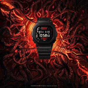 �y CASIO / G-SHOCK × STRANGER THINGS(DW-5600STT-1JR) �z �J�V�I �r���v G-SHOCK G�V���b�N �f�W�^�� �E�H�b�` �X�g�����W���[�V���O�X �h�� �ϏՌ�