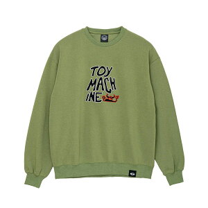 �y TOY MACHINE / OG MONSTER DOUBLE-SIDED JERSEY CREW NECK / OLIVE �z�g�C�}�V�[�� �g�C�} �X�E�F�b�g �g���[�i�[ �N���[�l�b�N �W���[�W�[ �I���[�u �J�[�L �O���[�� �X�P�{�[ �X�P�[�g�{�[�h �X�P�{�[�u��