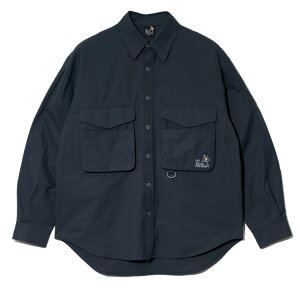 �y go slow caravan / FUNCTIONAL UTILITY SHIRT / BLACK �z�S�[�X���[�L�����o�� �V���c ���� �X�g���b�` ���� UV�J�b�g ���b�v�X�g�b�v �u���b�N �� �A�E�g�h�A
