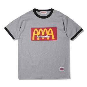 �y�\�񏤕i�z2026�N5�����{�`6�����{���ח\��y ANIMALIA / 6.2 oz S/S RINGER Tee - AMA / H .GRAY x BLACK �z �A�j�}���A ���� T�V���c �����K�[ �n���o�[�K�[ �w�U�[ �O���[ �D �u���b�N ��