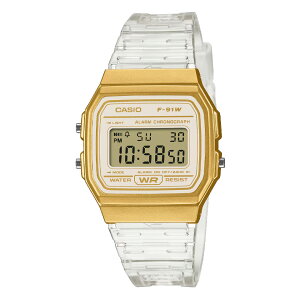 �y CASIO / STANDARD( F-91WS-7A2JF ) / GOLD ×CLEAR �z �J�V�I �X�^���_�[�h �`�[�v�J�V�I �`�v�J�V ���v �r���v �E�H�b�` �X�P���g��