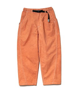 �y go slow caravan / UNEVEN DYEING TWILL CURVE PANTS / LIGHT ORANGE �z�S�[�X���[�L�����o�� �p���c �C�[�W�[�p���c �J���[�p���c ���C�h ���[�Y �I�����W �A�E�g�h�A